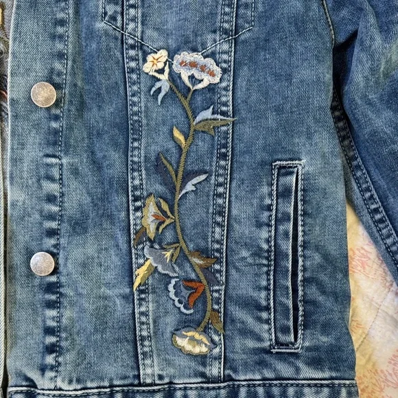 Driftwood large Embroidered Denim Jacket - Picture 3 of 13